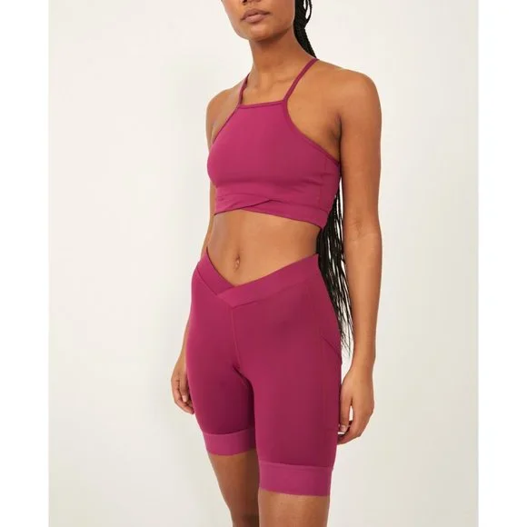 🎉LAST CHANCE🎉 NWT FP Movement In The Saddle Bike Short / Aubergine - Picture 2 of 8